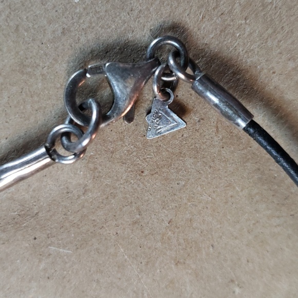 Silpada Leather Lace and Sterling Silver Disk Pendant Necklace - Picture 4 of 4